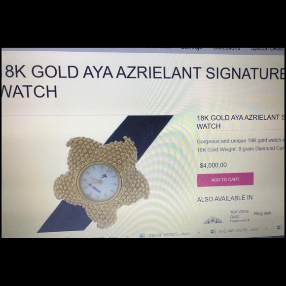 Aya Azrielant 18kt Gold Starfish Watch Designer - Picture 5 of 5